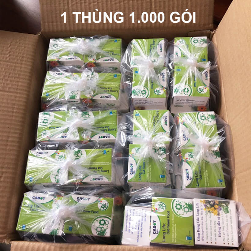 Thuốc Dưỡng Hoa Tươi Cắt Cành Nhập Khẩu Israel hiệu Longlife phù hợp dùng làm nước cắm hoa cho mọi loại hoa tại nhà và 14 ngày không cần thay nước mới