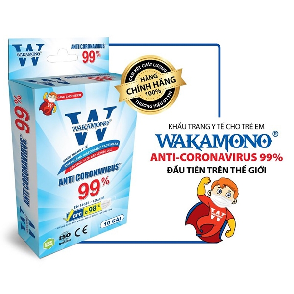 COMBO 2 HỘP KHẨU TRANG Y TẾ WAKAMO NO - (4 Lớp, Hộp 10 Cái)