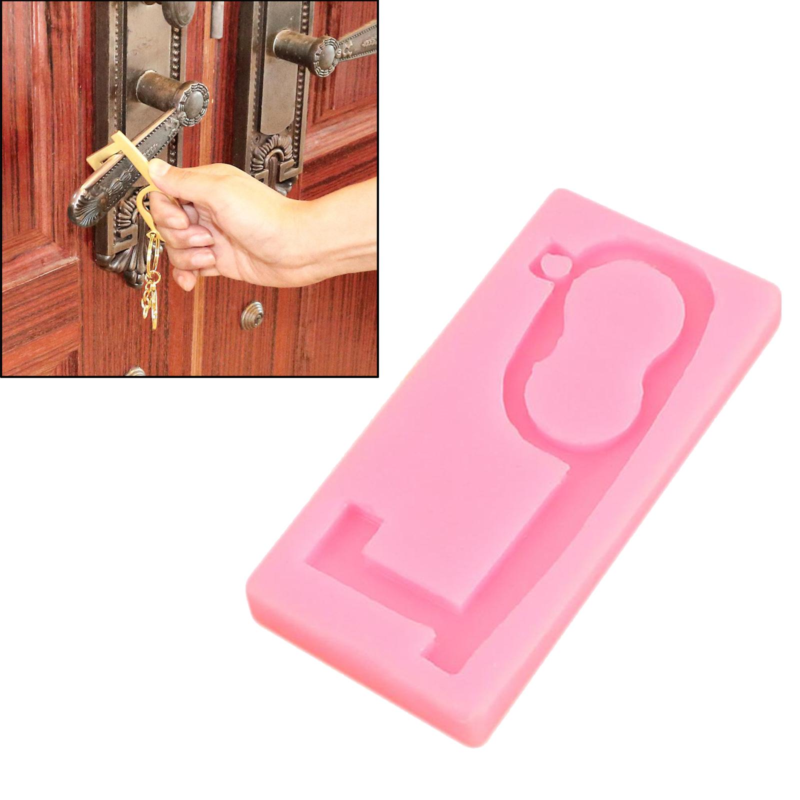No Touch Door Opener Mold Non-contact Keychain Press Elevator Door Opener Silicone Mold Hand-Free Key Tool Crafts Supplies