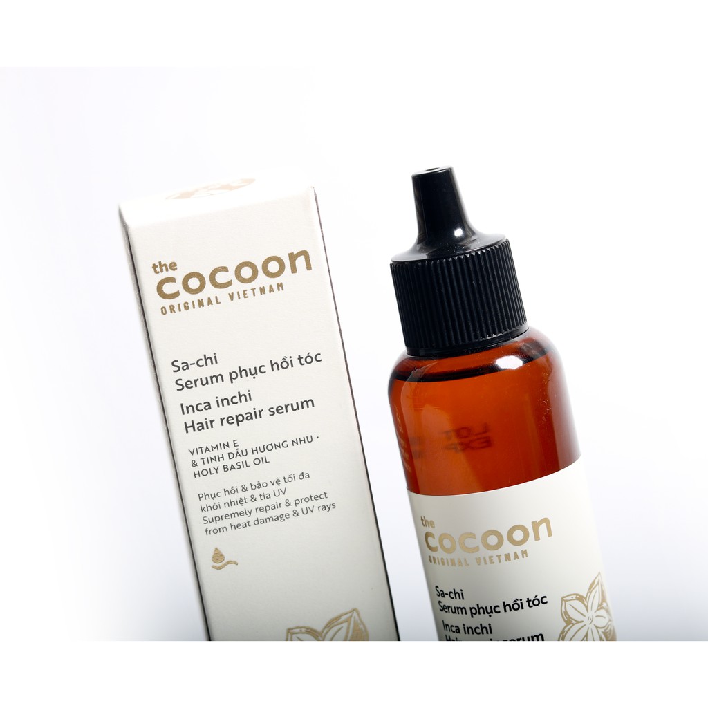 Serum Sachi Cocoon 70ml phục hồi và bảo vệ tóc tối đa thuần chay