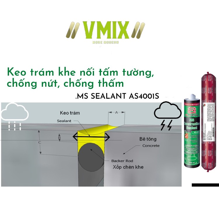 [600ml] keo trám vá đường nứt,khe cửa,khe co giãn giữa 2 nhà,khe gạch, AS4001.