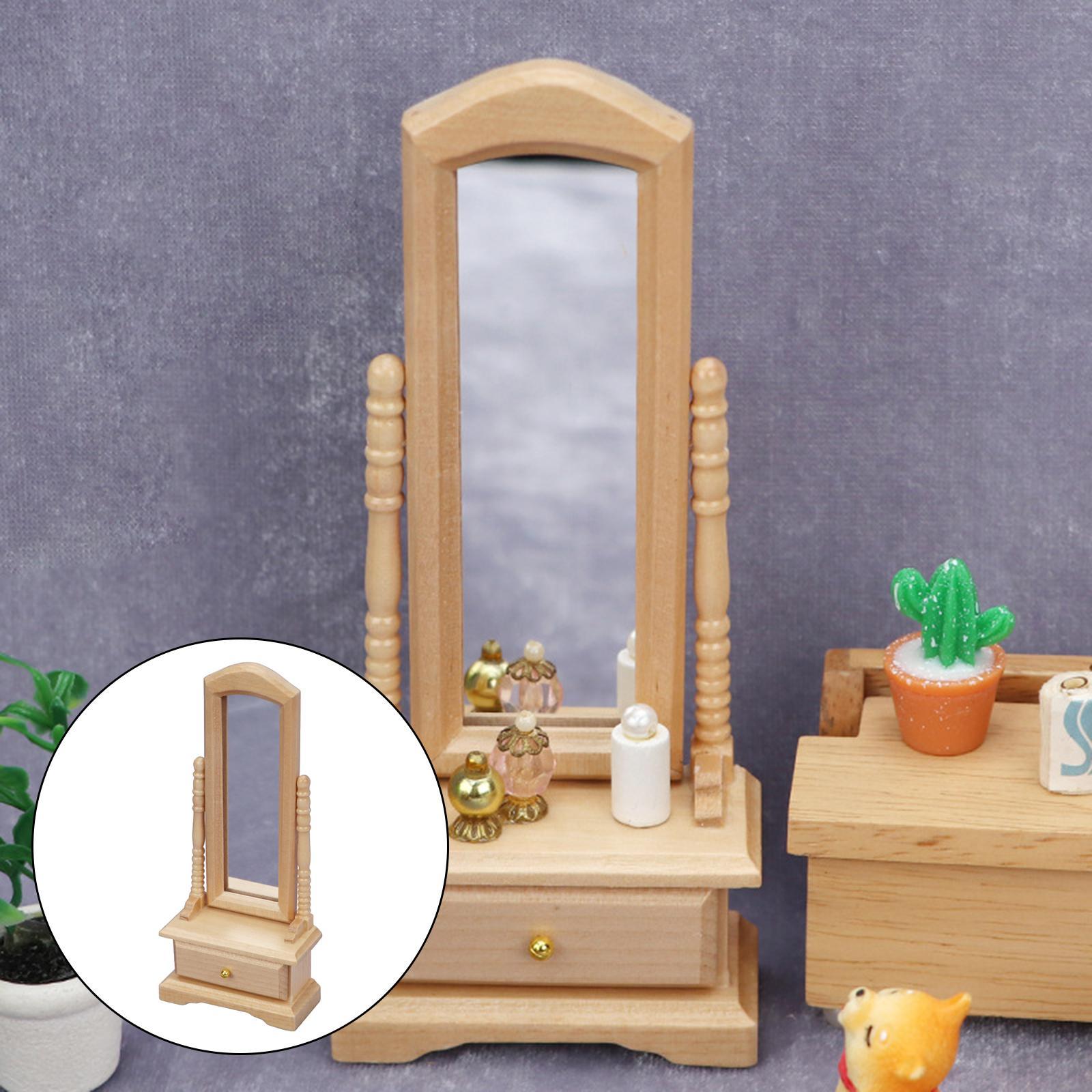 1:12 Dollhouse Miniature  Mirror Bedroom Furniture Toys for Girls