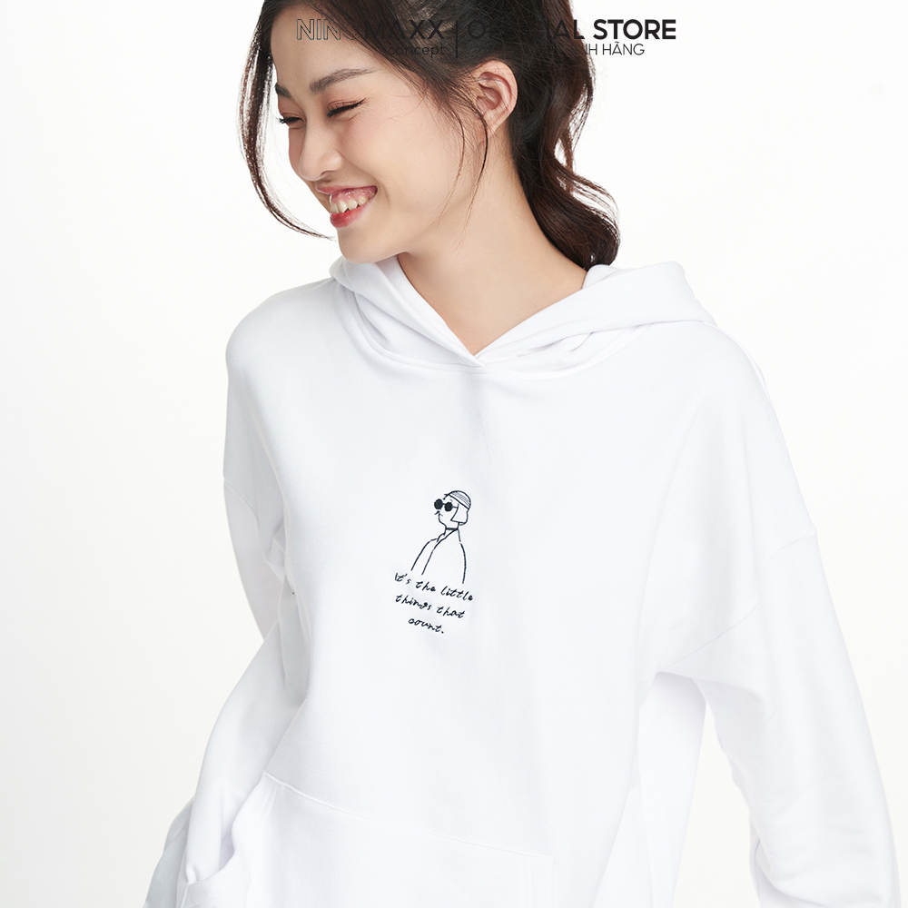 NINOMAXX Áo hoodies Nữ chất liệu cotton dày dặn 2204009