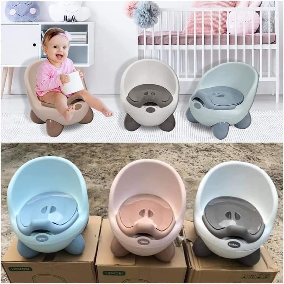 Bô gấu vệ sinh có ghế tựa cho bé