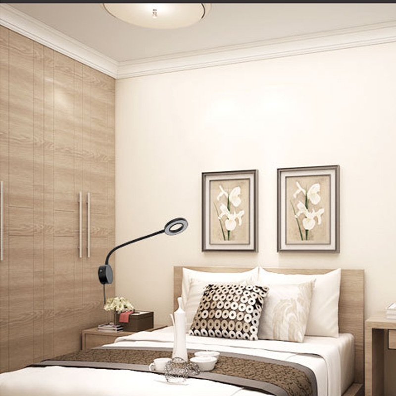 Đèn led đọc sách gắn tường WL809, ánh sáng 3 màu, có điều chỉnh độ sáng 5V-5W