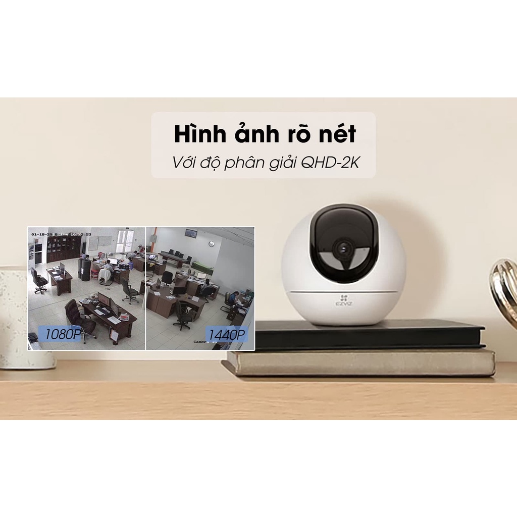 Camera IP Wifi Ezviz C6 4MP 2K+ Xoay 360 độ, đàm thoại 2 chiều - Hàng chính hãng