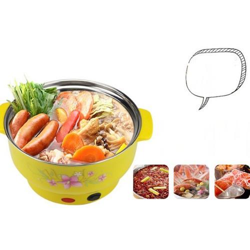 Nồi Lẩu Điện 26,28cm Nắp Kính Siêu Tiện Dụng Phù Hợp Nhiều Gia Đình