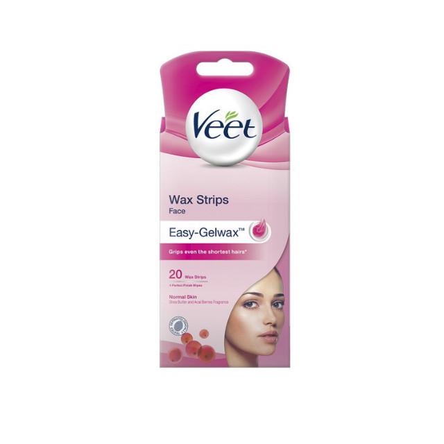 20 Miếng tẩy lông mặt ria mép VEET Wax Strips Face 20 Miếng (Bill Anh)