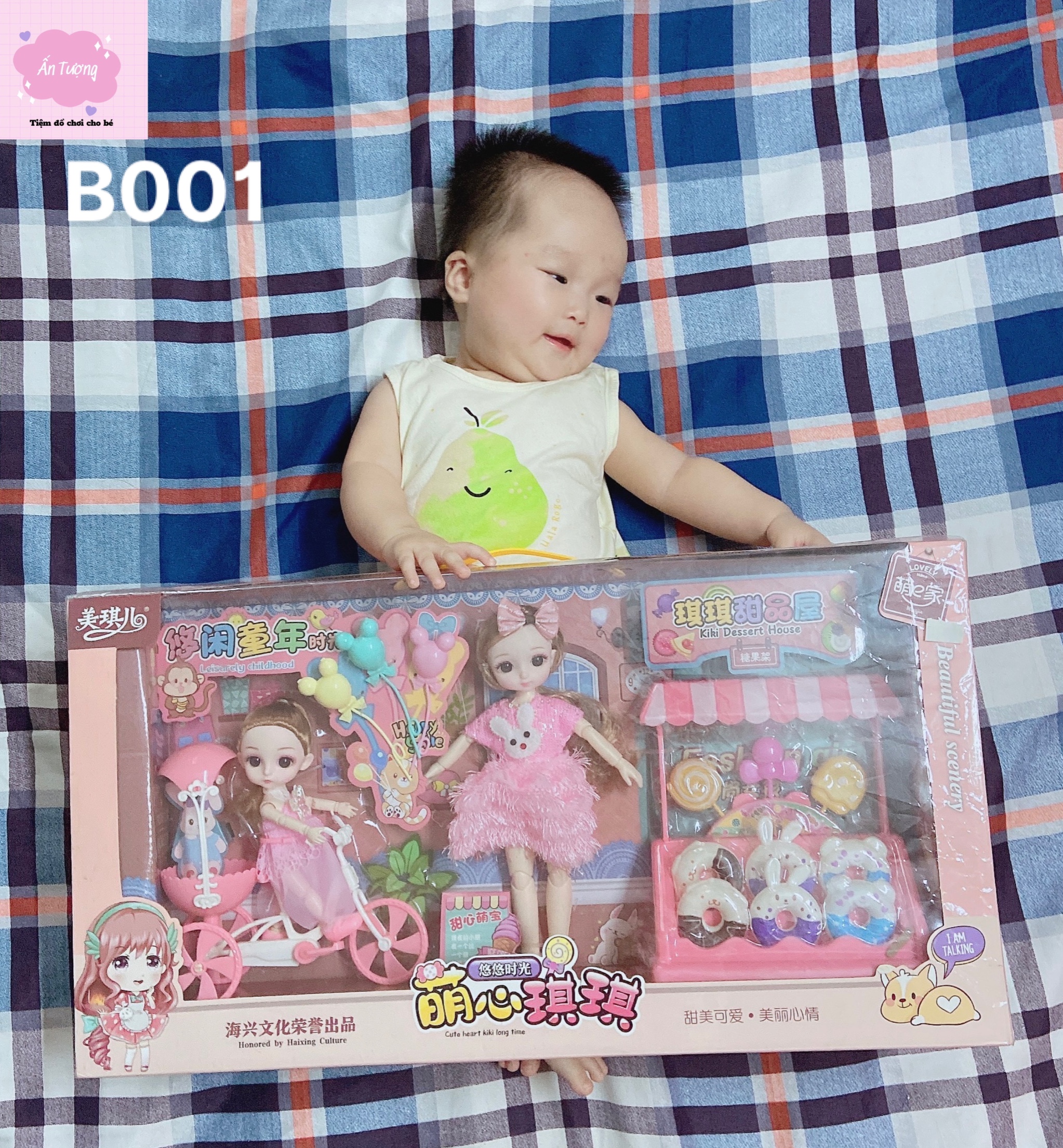 Đồ chơi bé gái - Đồ chơi búp bê- Hộp 2 bé búp bê Barbie, búp bê BJD khớp xoay xinh xắn kèm phụ kiện bóng bay,...