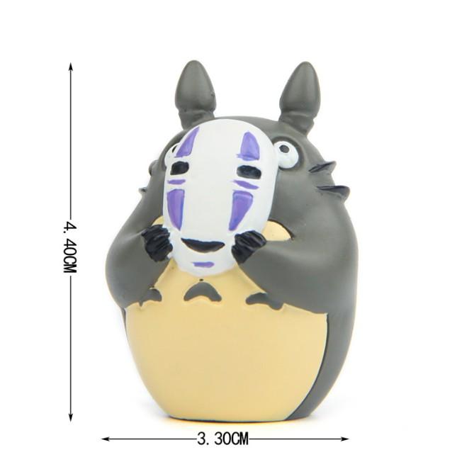 Mô hình Totoro cầm mặt nạ Vô Diện cho các bạn làm móc khóa, trang trí tiểu cảnh, DIY