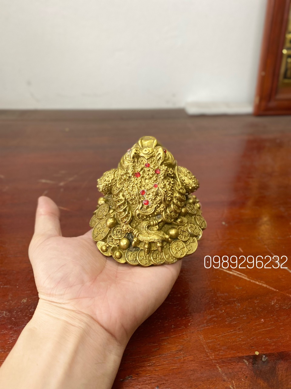 Cóc ngậm tiền Thiềm thừ 3 chân hút tài lộc vật phẩm phong thuỷ bằng đồng - Thềm thừ chiêu tài lộc