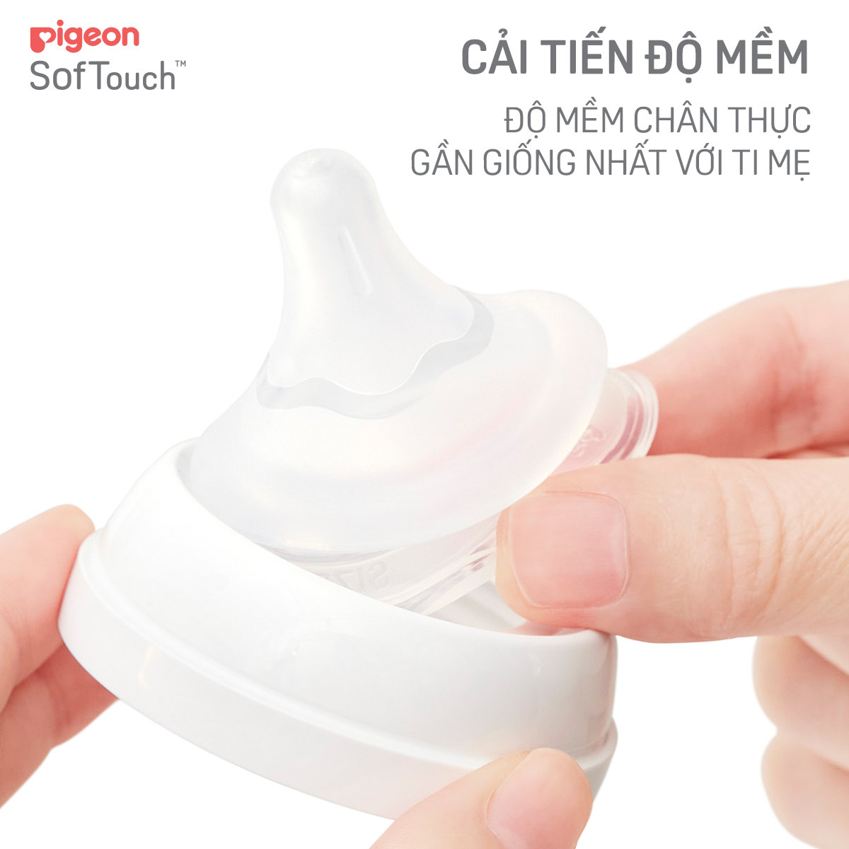 Núm ty Pigeon siêu mềm Plus thế hệ III phiên bản Nhật (2 cái/ hộp)