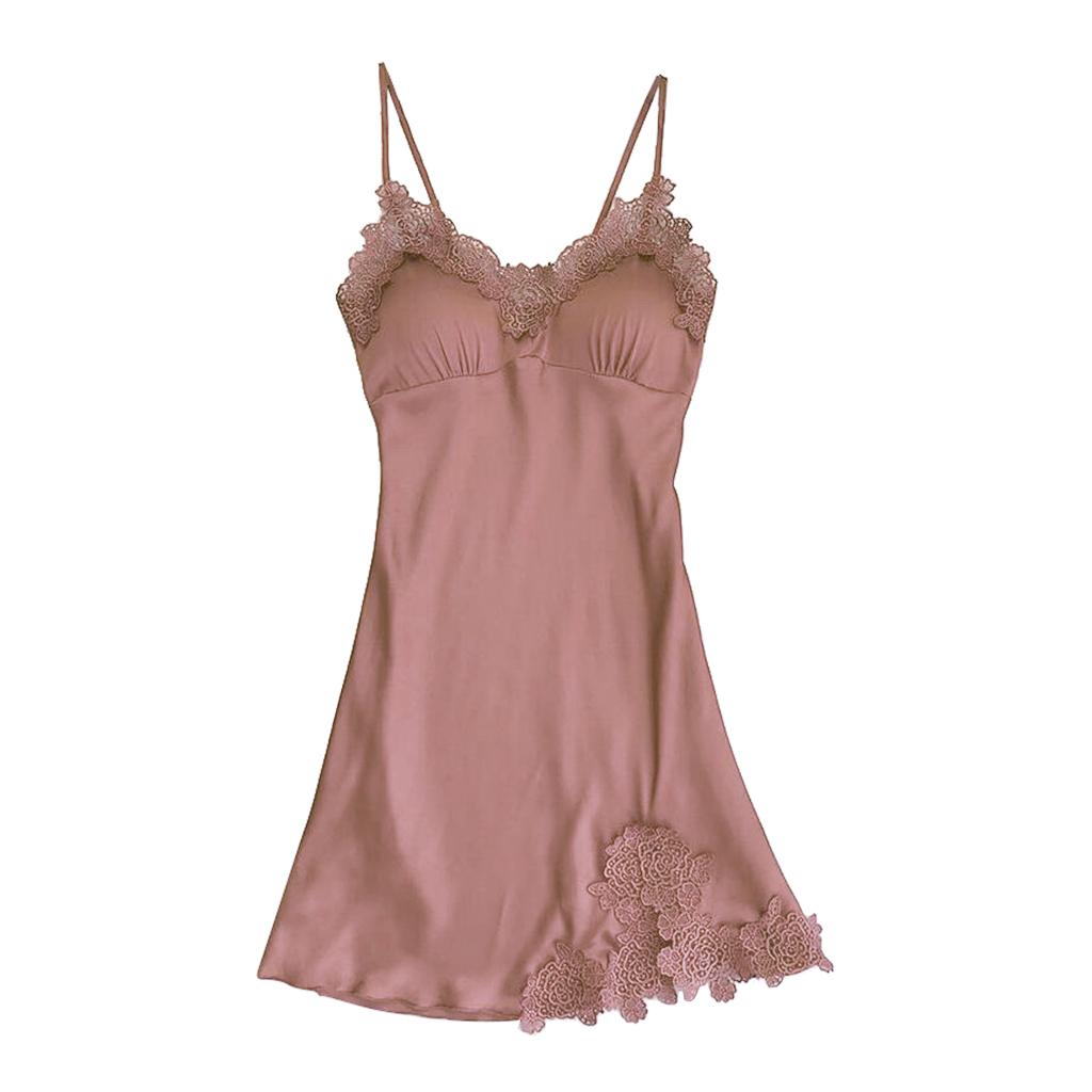 Women Nightgown  Lingerie Lace Chemise Nightdress