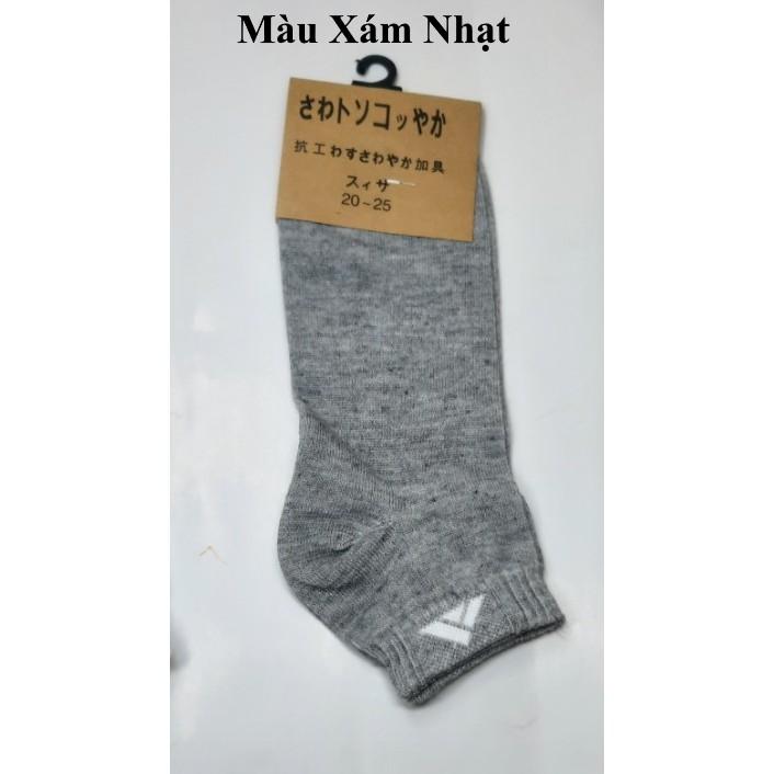 TẤT VỚ NAM CỔ NGẮN In hình tam giác Trên cổ vớ Chất liệu thun cotton Thoáng mát Thấm hút mồ hôi