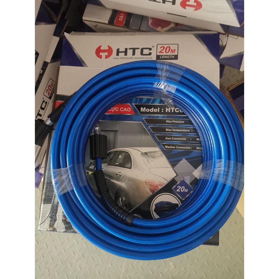Dây xịt rửa xe HIỆU HTC LOẠI 20M,HTC6512-20W1 từ nhựa PVC áp lực cao 480 bar,ĐK 6.5*12mm,