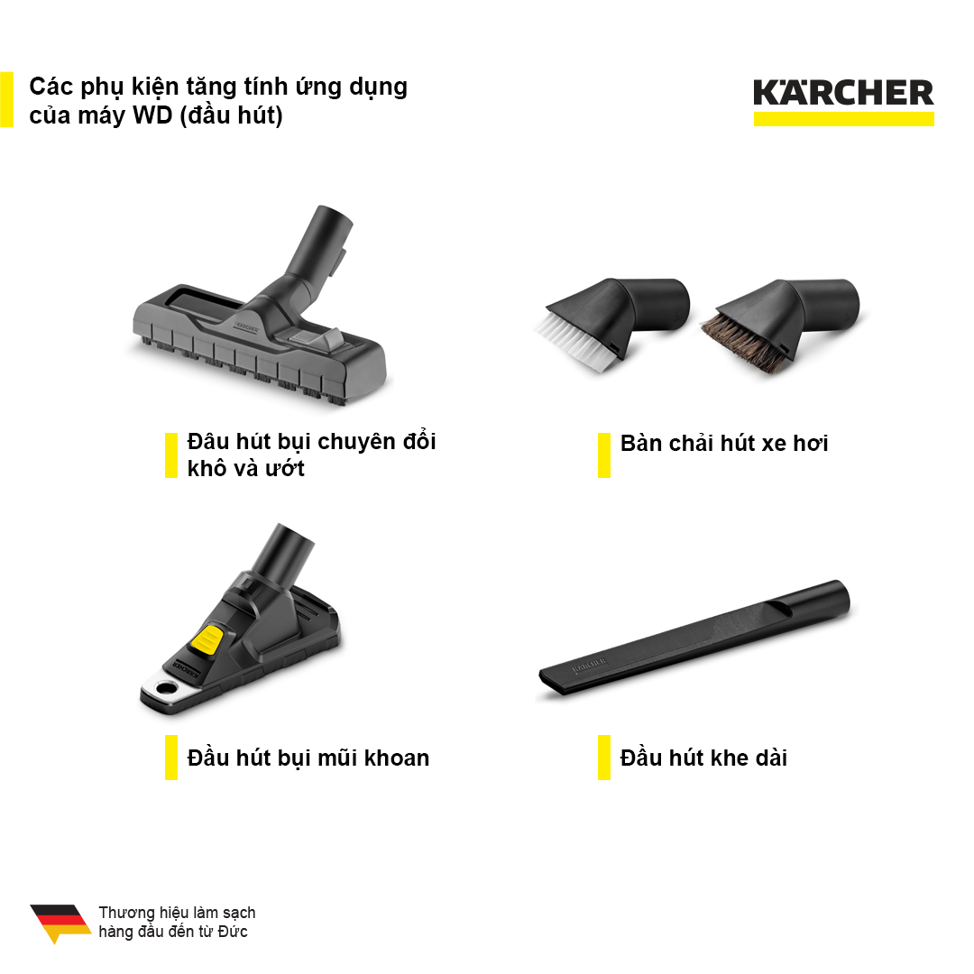 Máy hút bụi đa năng khô và ướt Karcher WD 4 S V Car Hàng chính hãng