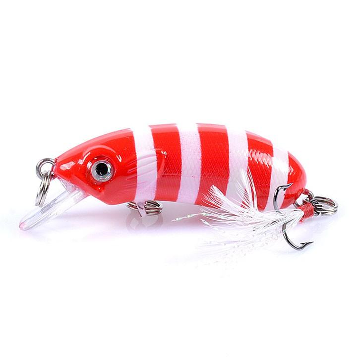 Mồi câu lure hình cá dài 5.1cm nặng 7.2g siêu nhậy mồi cá sâu