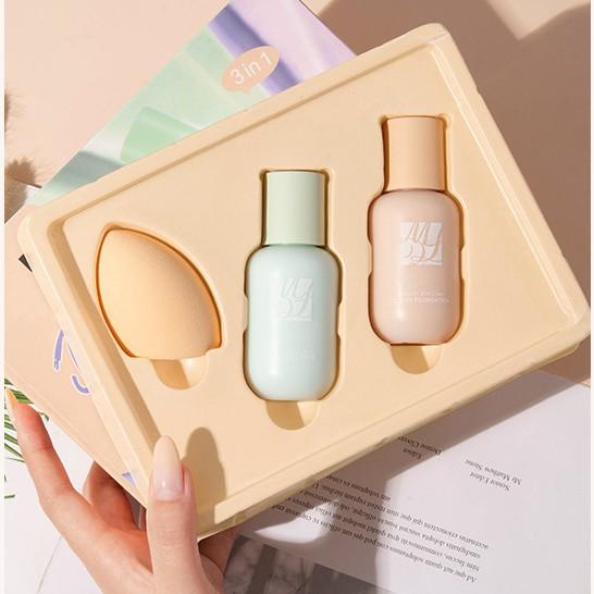 Bộ sản phẩm kem nền trang điểm MAYCHEER gồm 3 món đa năng tiện dụng