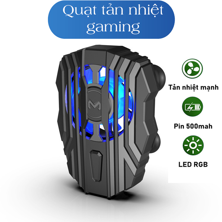 Quạt tản nhiệt điện thoạiFL01 làm mát nhanh cho điện thoại gaming game thủ mobile pin 500mah có LED RGB - K1248