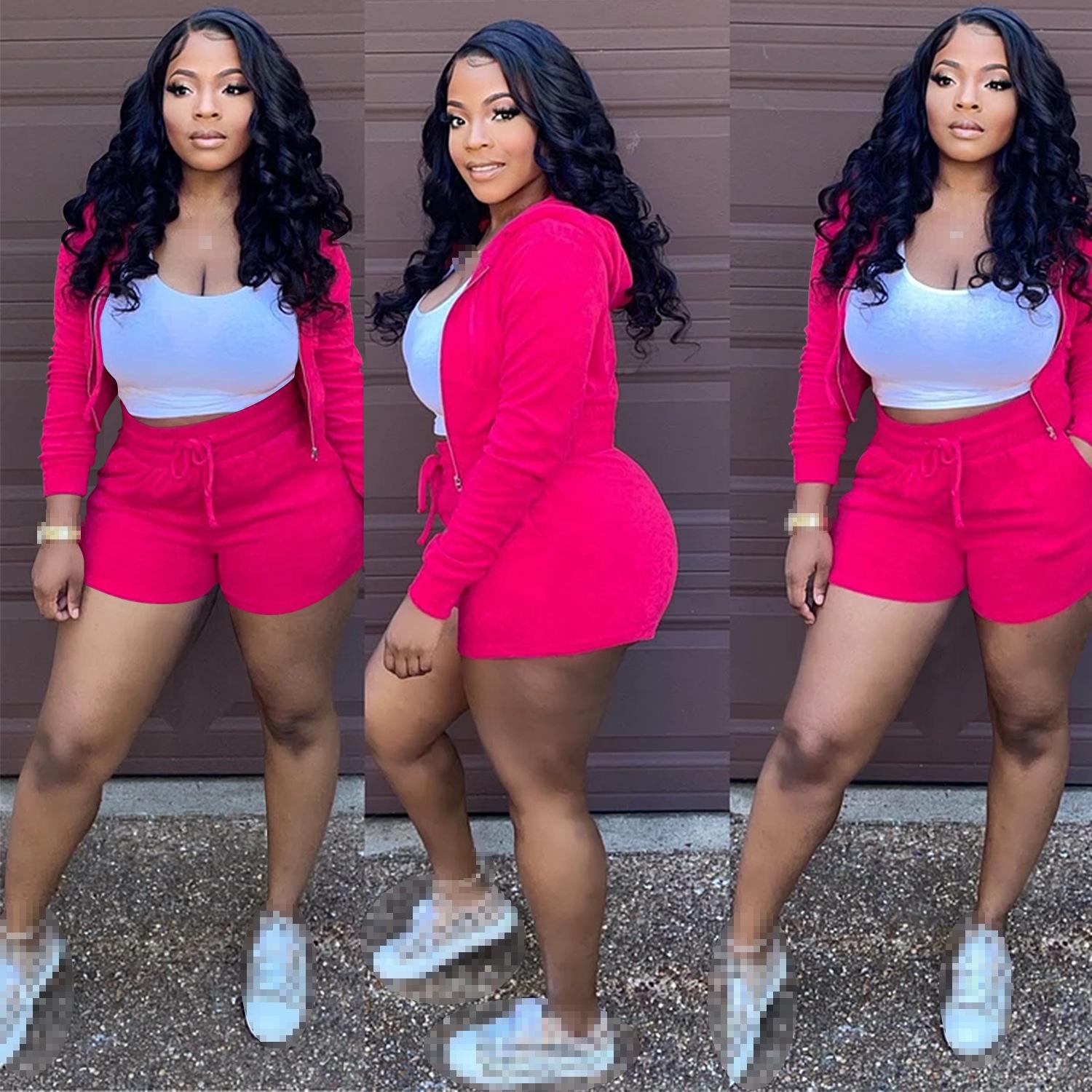 Quần Short Bộ Bộ 3 Nữ Bộ 3 Bộ Nữ Trang Phục Áo Nữ 2021 Sỉ Quần Áo Quần Short Nữ Sexy Phù Hợp Với