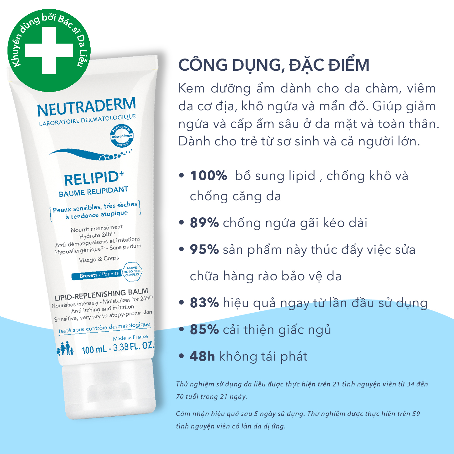 [MUA 1 TẶNG 1] Kem Dưỡng Bổ Sung Lipid NEUTRADERM Cho Cả Gia Đình Ngăn Ngừa Chàm Ngứa, Dưỡng Ẩm, Chống Khô Da