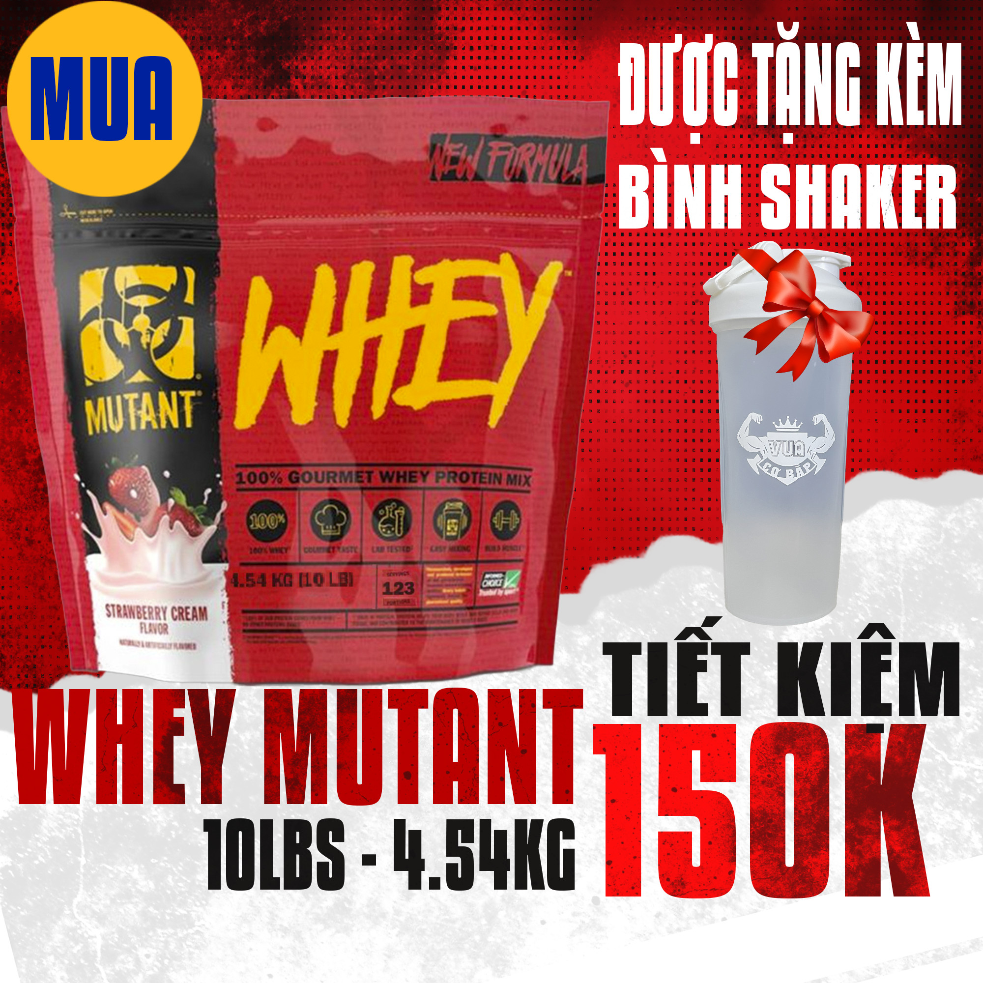 Sữa Tăng Cơ Mutant Whey Protein 10Lbs - Túi 4.54Kg