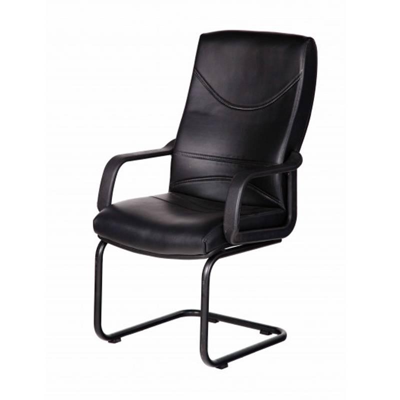 Ghế Phòng Họp Lưng Da PU Chân Sơn Tĩnh Điện IB4110 Ibie - Đen