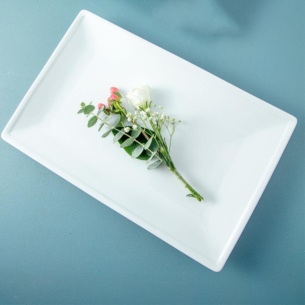 Khay Chữ Nhật 30cm Sứ Trắng OHIO