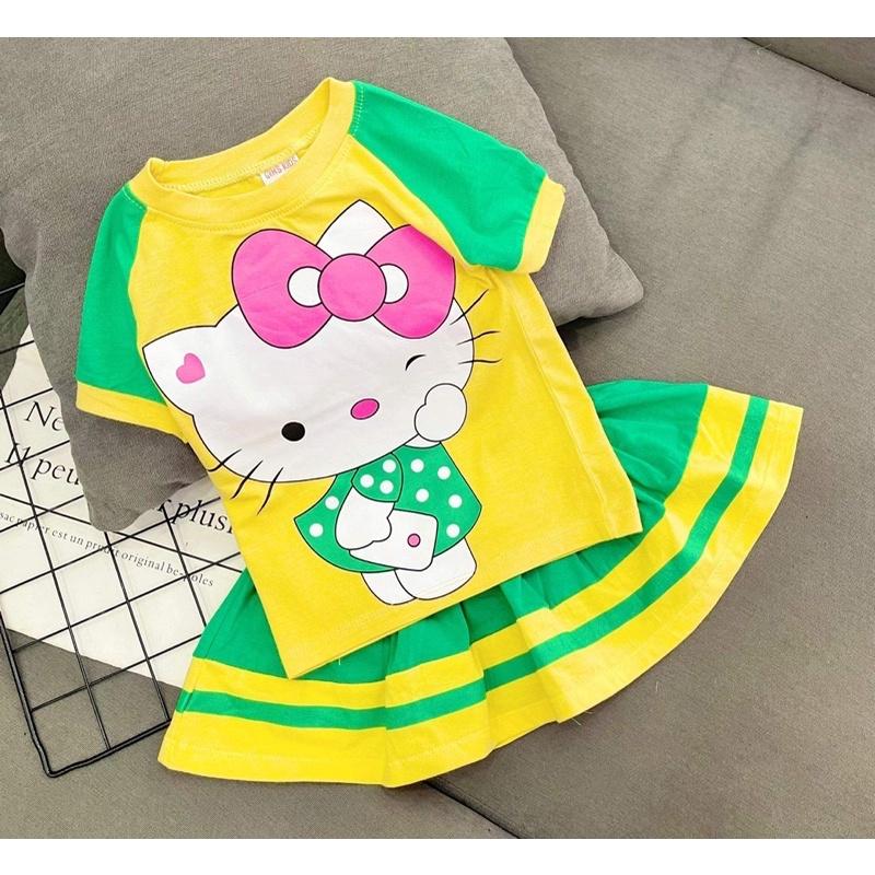 Set váy áo thể thao năng động xinh đẹp cho bé gái từ 10 đến 22kg - Đồ tết đẹp