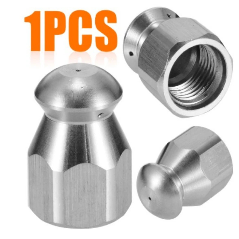 Béc phun inox thông tắc và xịt rửa đường cống thoát nước 1 trước 3 sau Ren trong 1/4