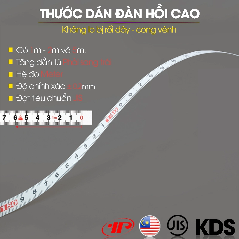 Thước dán số đo từ phải sang trái Nhật Bản KDS