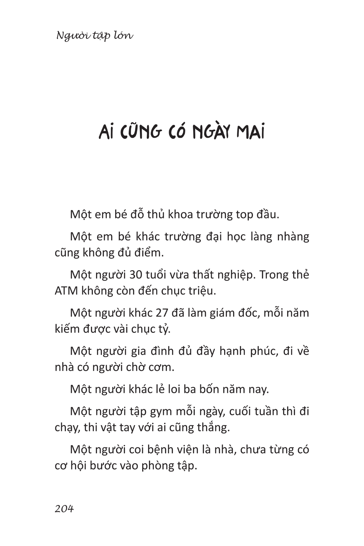 Người Tập Lớn - Chà