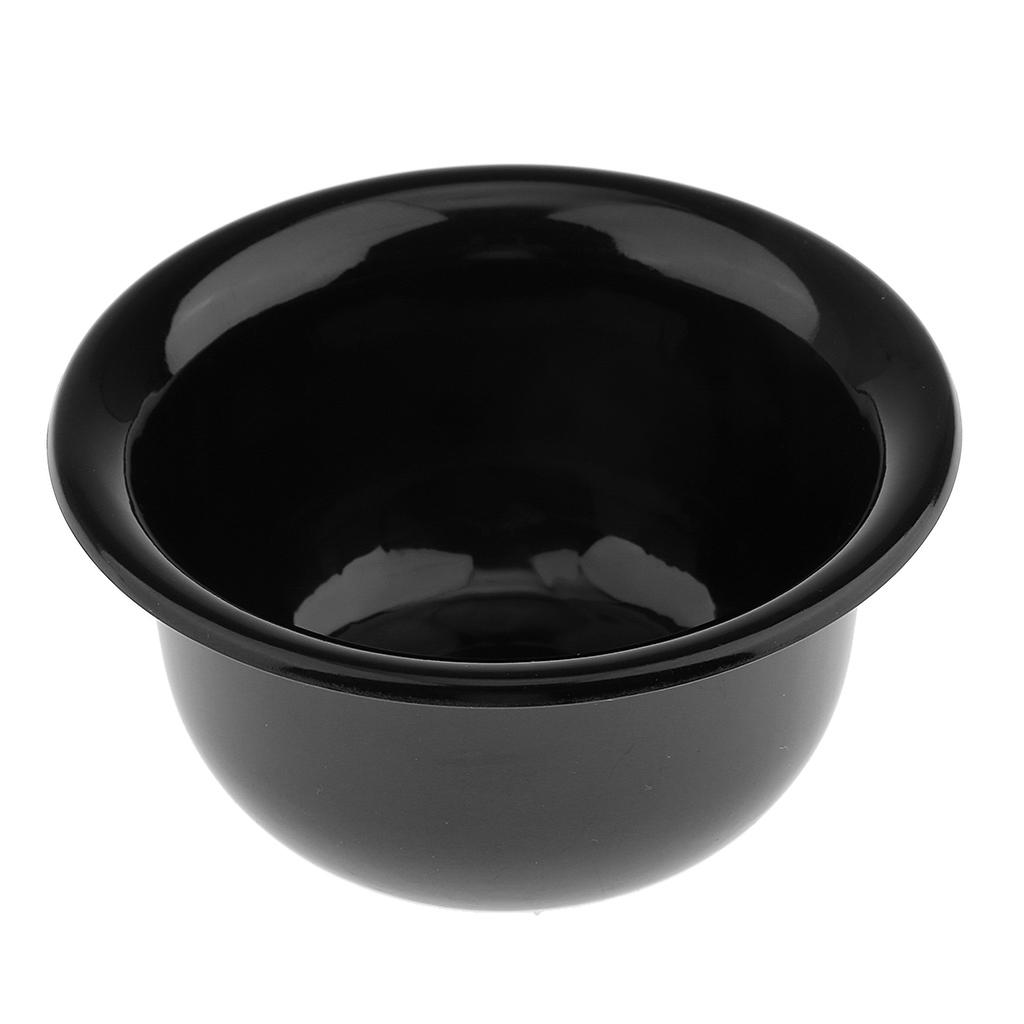 Men's Plastic Shaving Brush Mug Bowl Salon Barber Beard Shave Soap Cream Cup Black