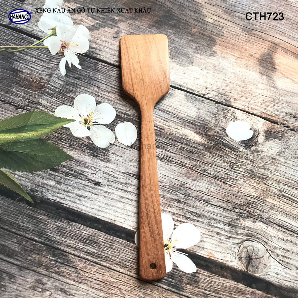 Xẻng nấu ăn bằng gỗ tự nhiên Chiên xào các loai, Chịu nhiệt cao, không tiết chất độc hại khi đun nấu