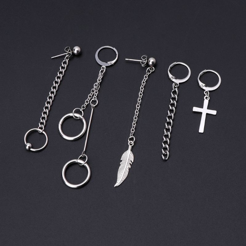 Set 5 khuyên tai phong cách Hàn Quốc unisex