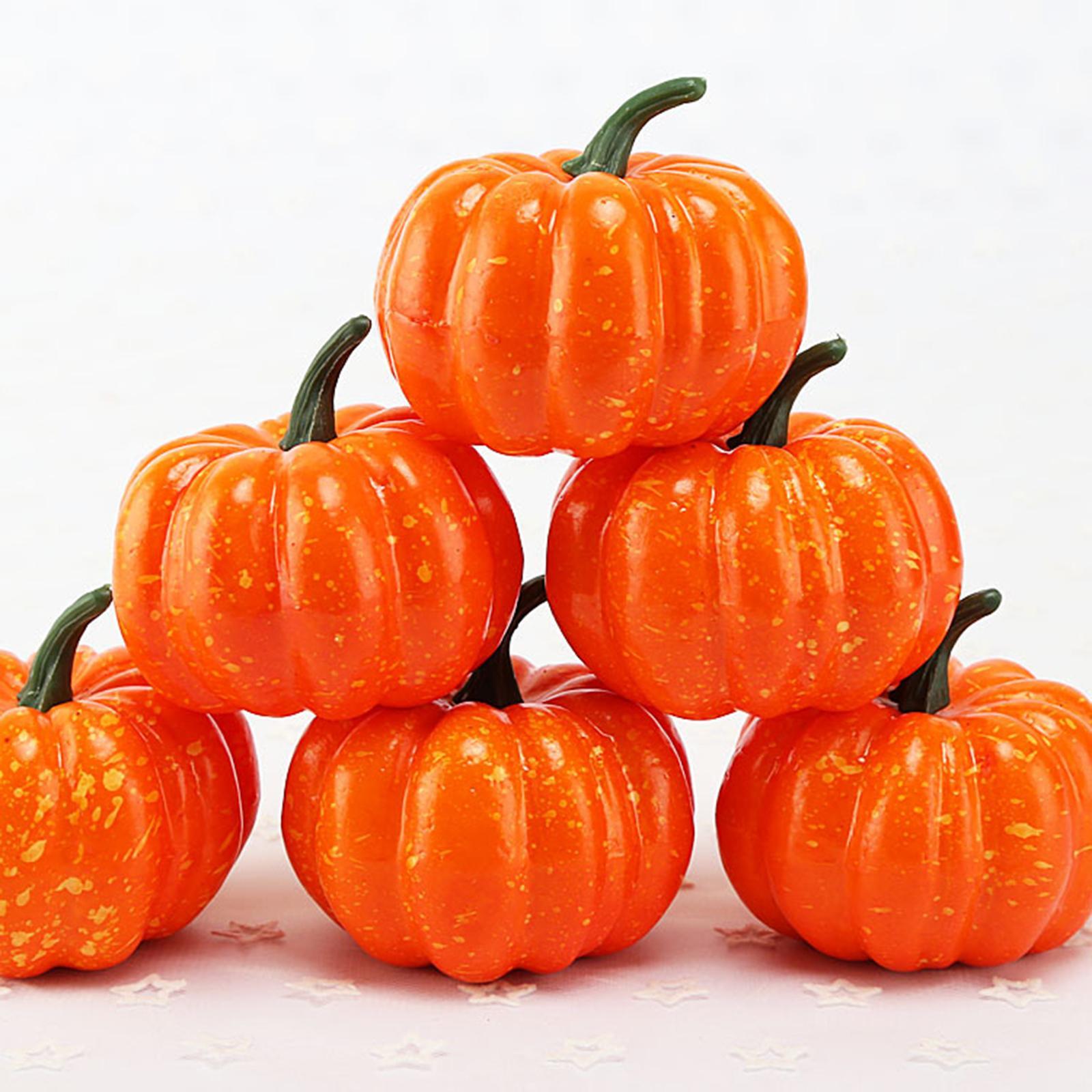 5Pcs Fake Pumpkins Model/ Mini Simulation Pumpkins Model/ Mini Children's Education Tool /Fake Foam Pumpkins for Halloween