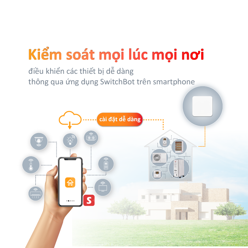 Bộ điều khiển trung tâm thông minh SWITCHBOT Hub Mini -Hàng chính hãng- IR blaster, kết nối Wifi cho các thiết bị cùng hệ, điều khiển máy lạnh, tương thích với Alexa, Google Home, HomePod, IFTTT