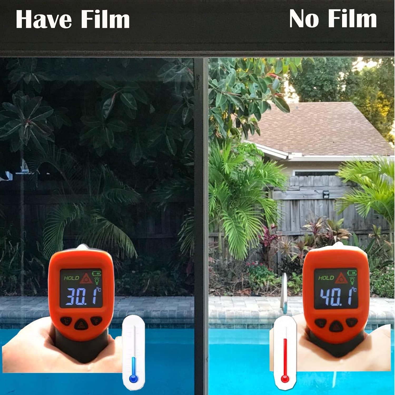 Phim Gương Tự Dính - 40 x 200cm - Phản Nhiệt - Phim Chống Nắng 99% - Chống Tia UV - Phim Gương Cửa Sổ - Bạc