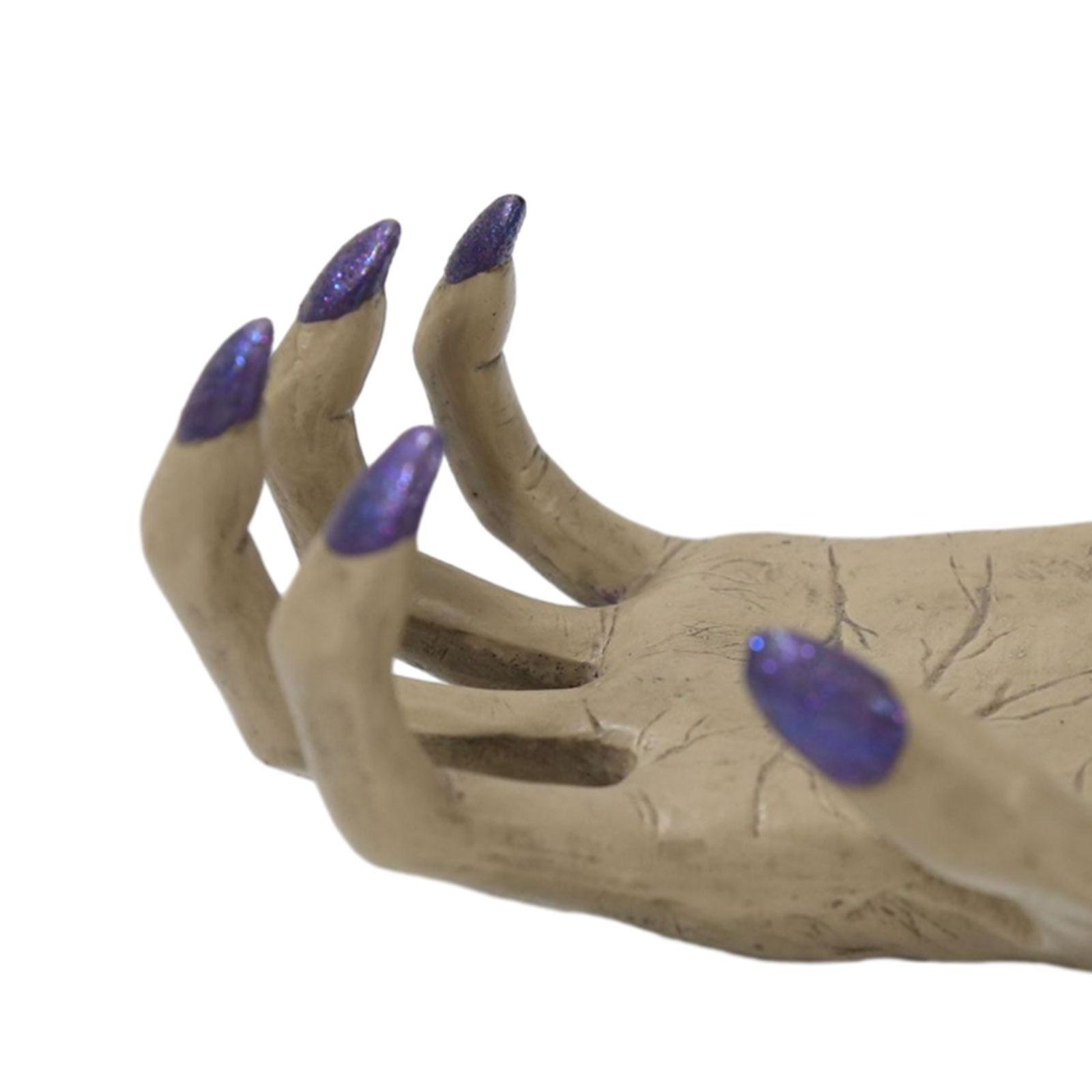 Halloween Tealight Candle Holder Halloween Decoration Hand Shape Creative Pillar Candle Stand for Haunted House Room Decor