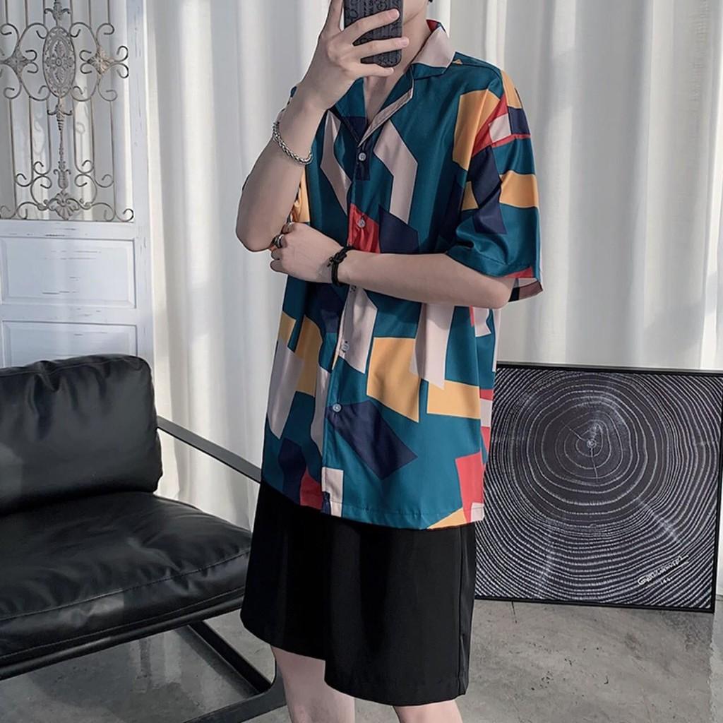Áo sơ mi nam nữ in hình Ô MÀU cực hot