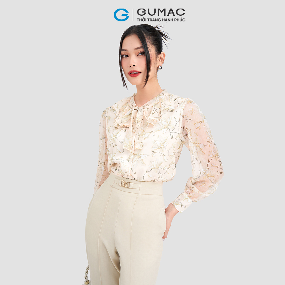 Áo bâu kiểu bèo nhún GUMAC AD03015