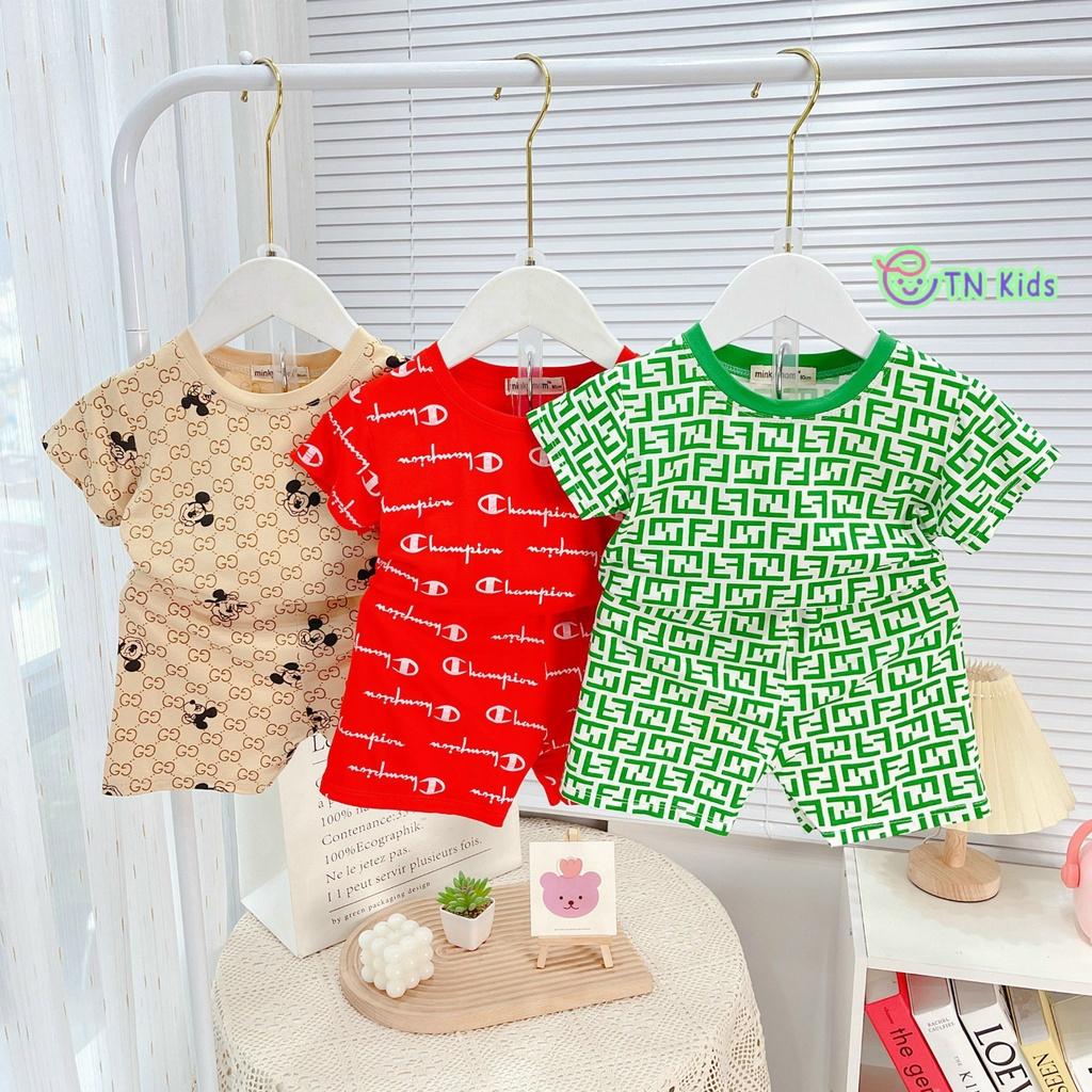 Bộ Ngắn Tay Thun Lạnh Thương Hiệu Cho Bé Trai Bé Gái Từ 7-32kg HÀNG LOẠI 1