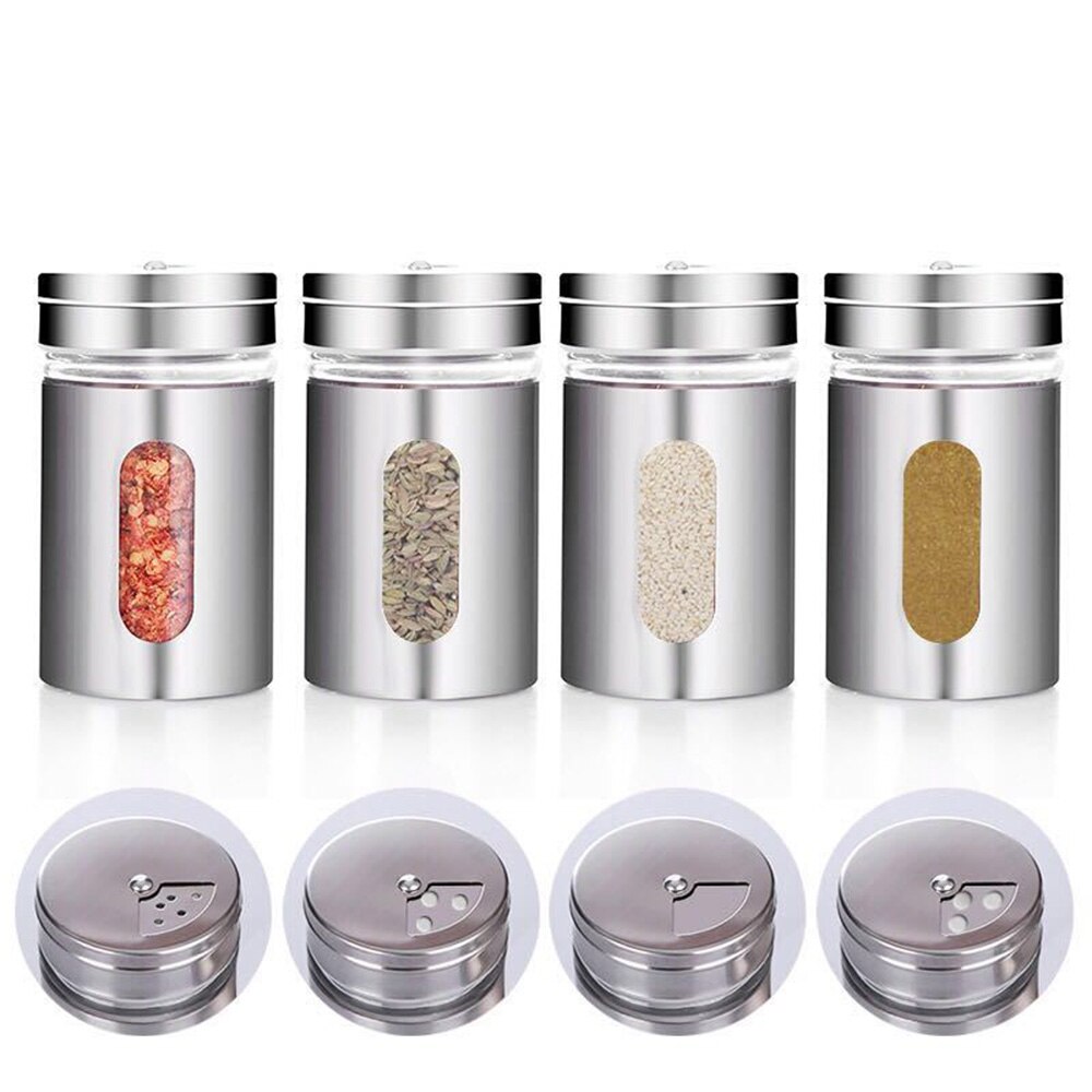 Hũ thủy tinh bọc thép không gỉ đựng gia vị Echo 80ml - Hàng nhập khẩu Nhật Bản