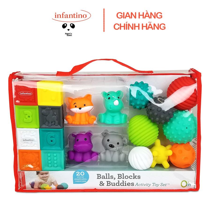 Bộ Đồ Chơi Hình Khối Động Vật Và Bóng INFANTINO - Balls, Blocks &amp; Buddies Activity Toy Set