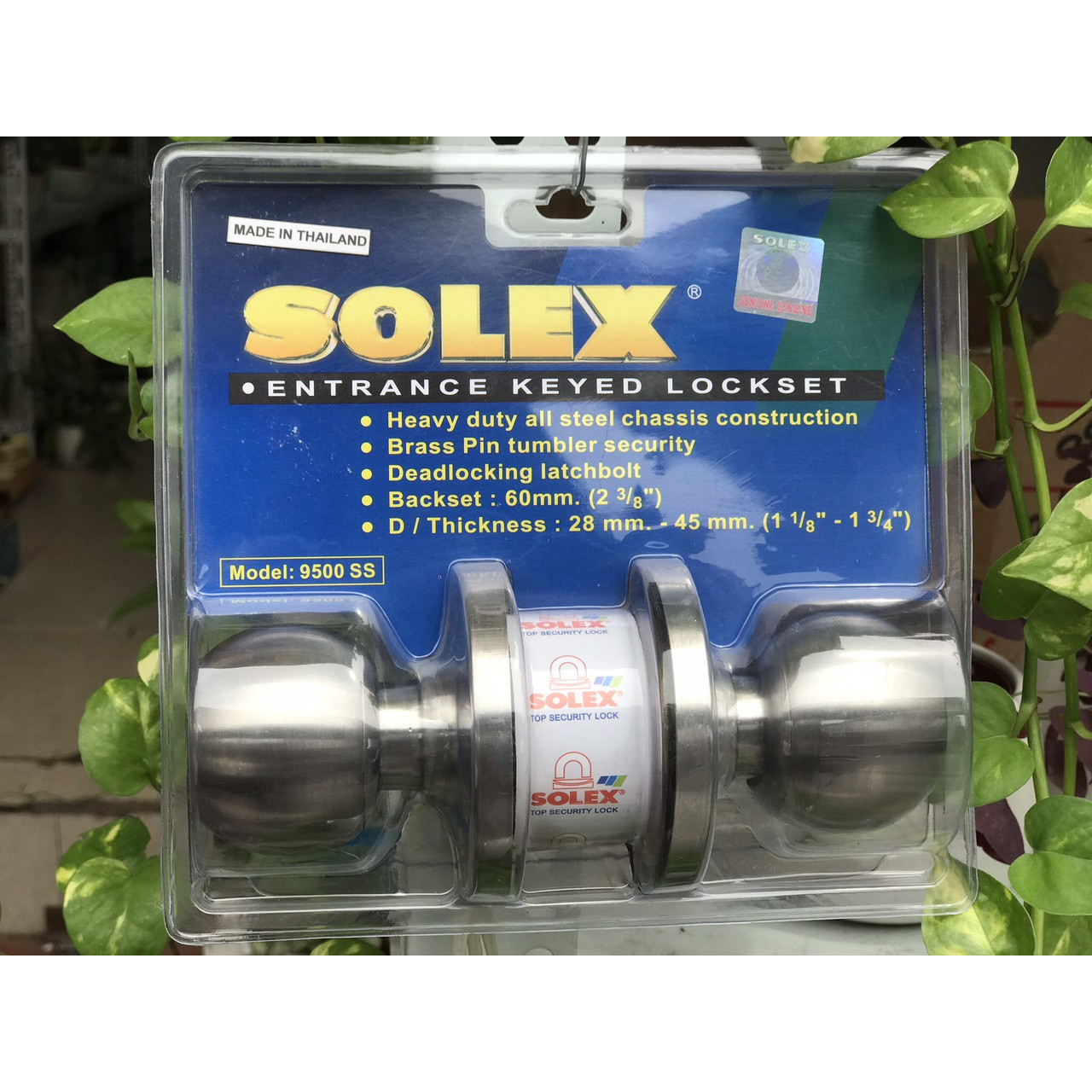 Khóa tay nắm tròn Solex, khóa đấm tròn inox 304 Solex - nhập khẩu Thái Lan