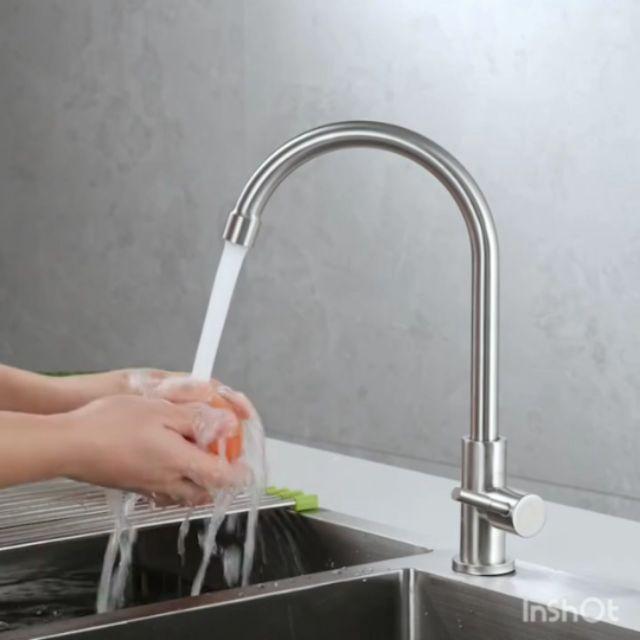 Vòi Chậu Rửa Bát Đơn Lạnh Inox 304