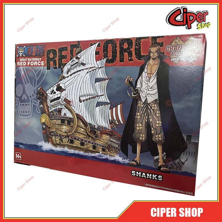 Lọa 16cm - Mô hình thuyền tàu Shank Tóc Đỏ One Piece Tứ Hoàng Shanks