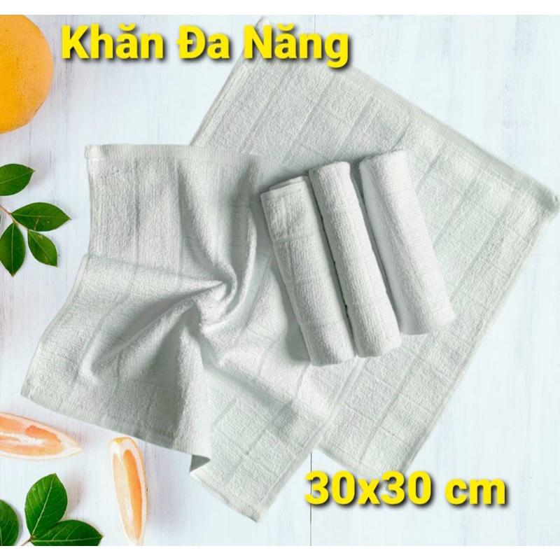 Khăn Vuông Đa Năng Trắng 30x30 cm Khăn Tay Khăn Trẻ Em