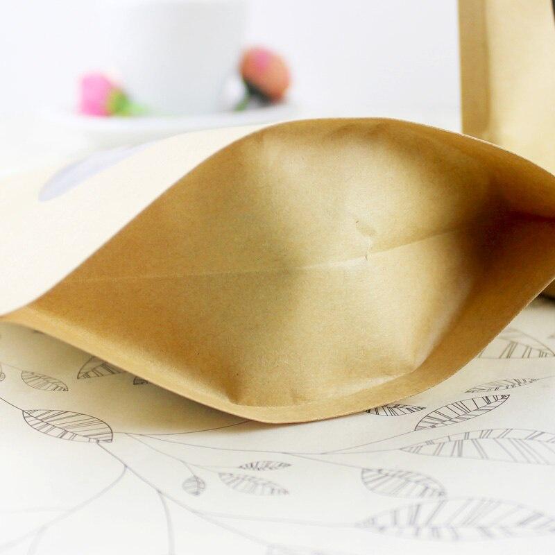 Túi zip giấy kraft đựng thực phẩm 1KG Túi zip giấy kraft có cửa sổ đáy đứng