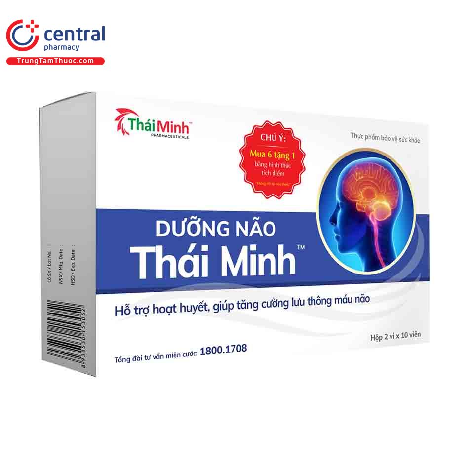 Thực phẩm bảo vệ sức khoẻ DƯỠNG NÃO hộp 20 viên